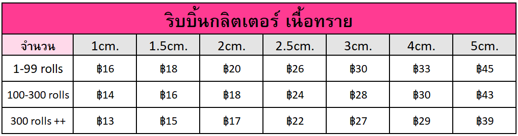 glitter pricelist ราคาส่งริบบิ้นกลิตเตอร์