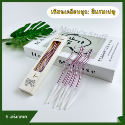 เทียนวันเกิดสีแดง เทียนเกลียวสีแดง เทียนแฟนซี